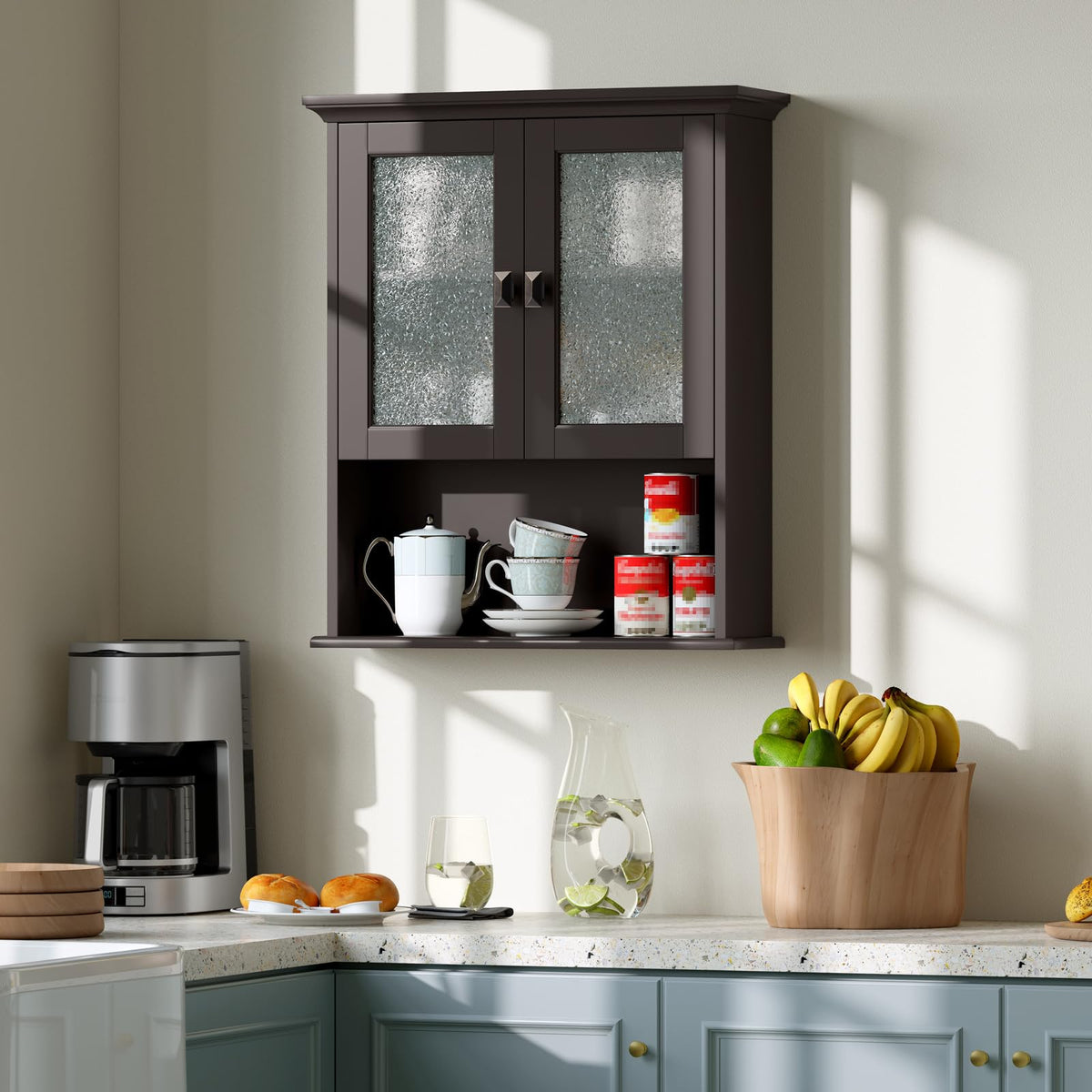 Wall Mount Bathroom Cabinet with Glass Door K105955