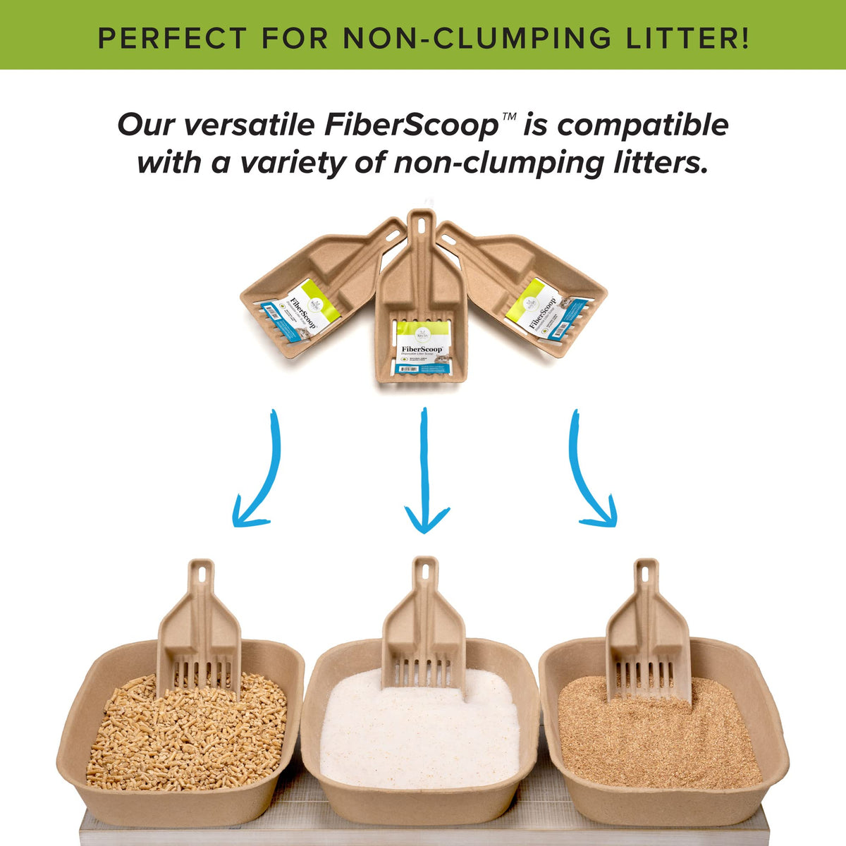 Large Disposable Cat Litter Box + Disposable Litter Scooper T943683