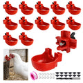 12-Pack Automatic Chicken Water Nipples with Cups A446726