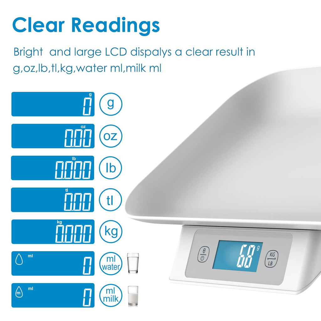 Digital Pet Scale for Small Cats and Animals Grey D802