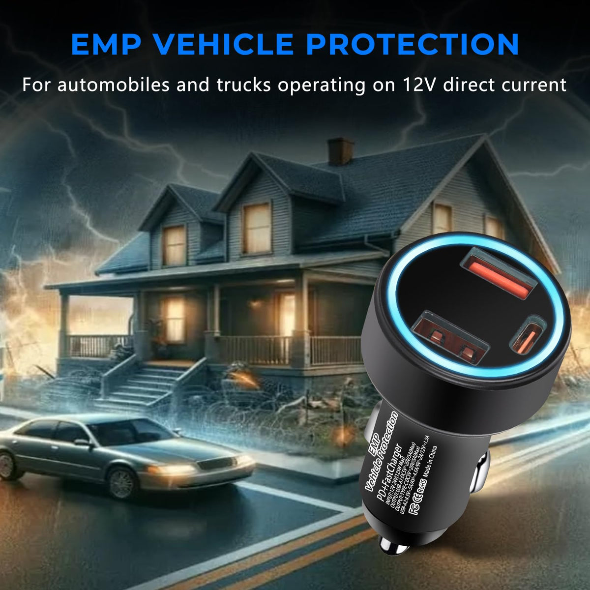 Vehicle Protection with USB Sockets for 12-Volt DC G296
