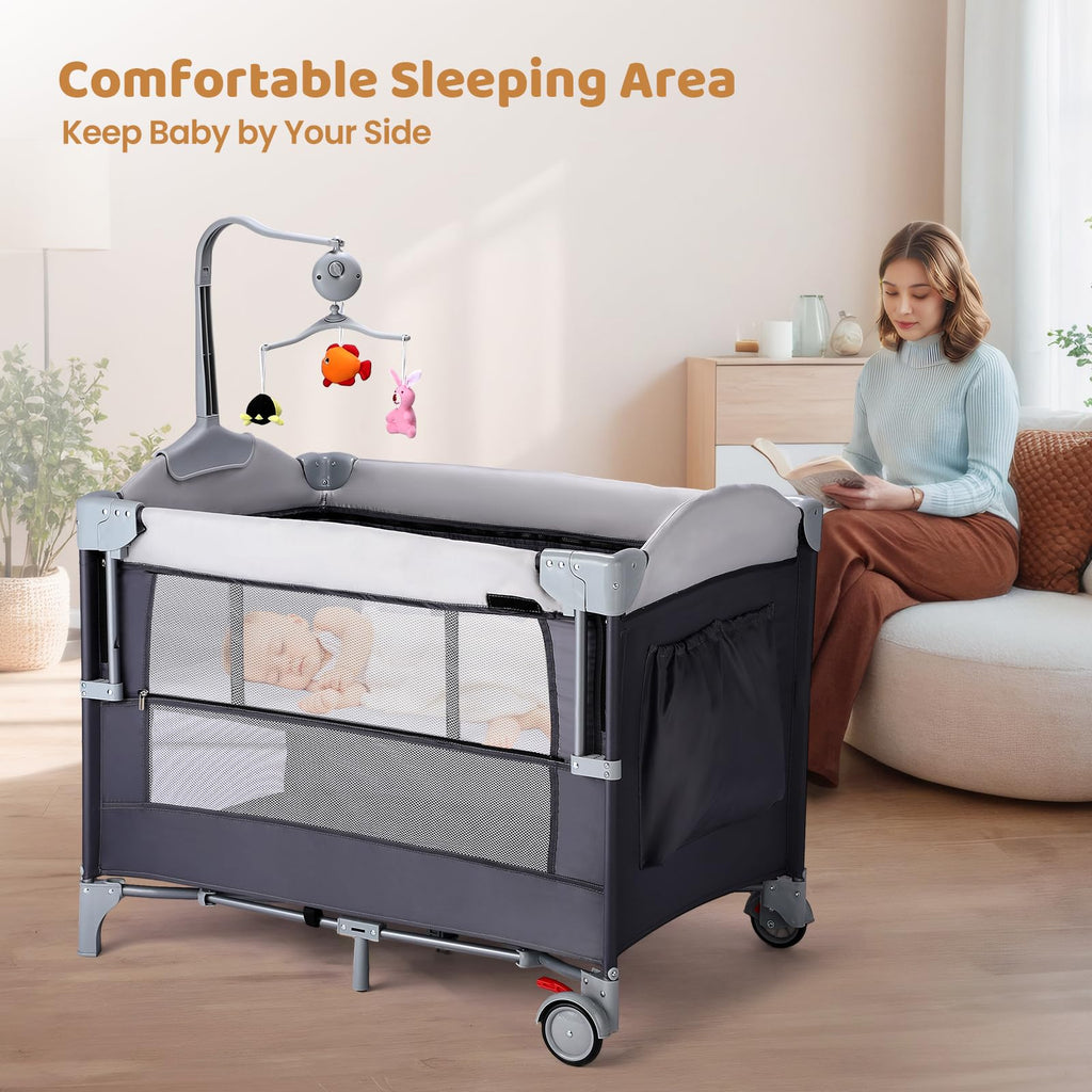 5 in 1 Pack and Play with Bassinet and Changing Table G79116
