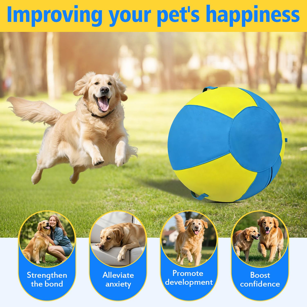 18 Inch Heavy Duty Dog Herding Ball with 3 Handles H3163