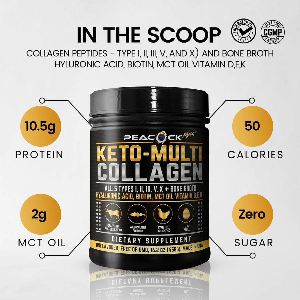 16.2 oz Unflavored Hydrolyzed Collagen Peptides Powder W64317