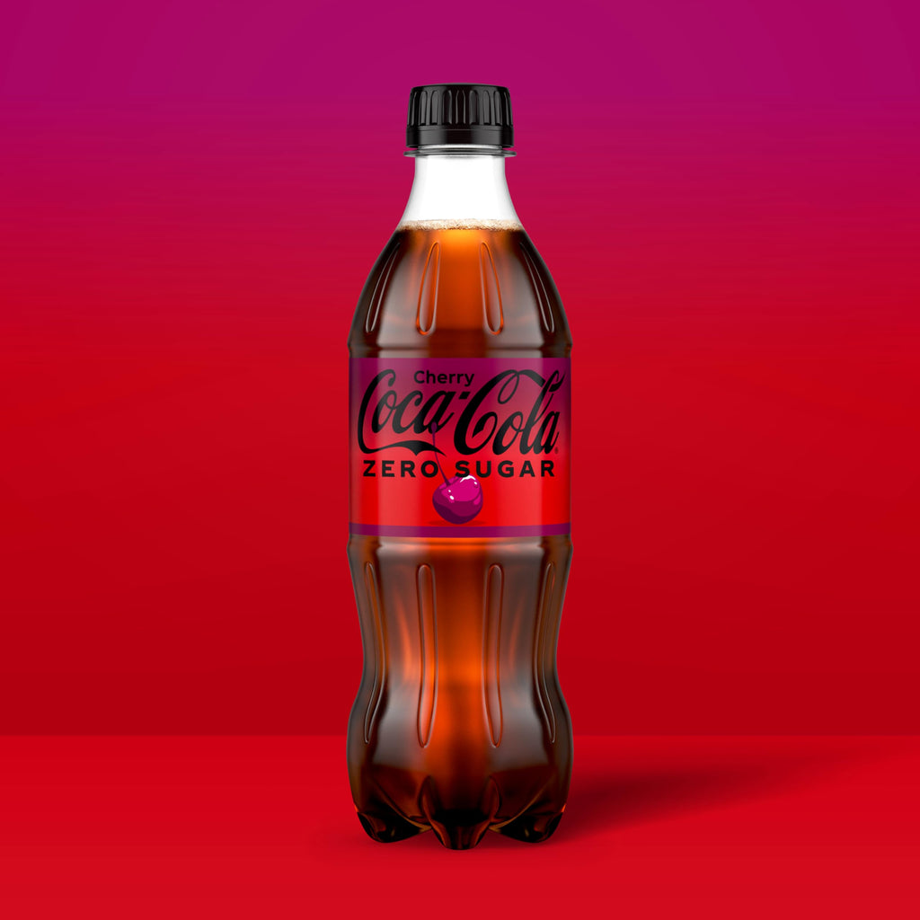 Cherry Soda Soft Drink Bottles, 16.9 fl oz, 6 Pack B913