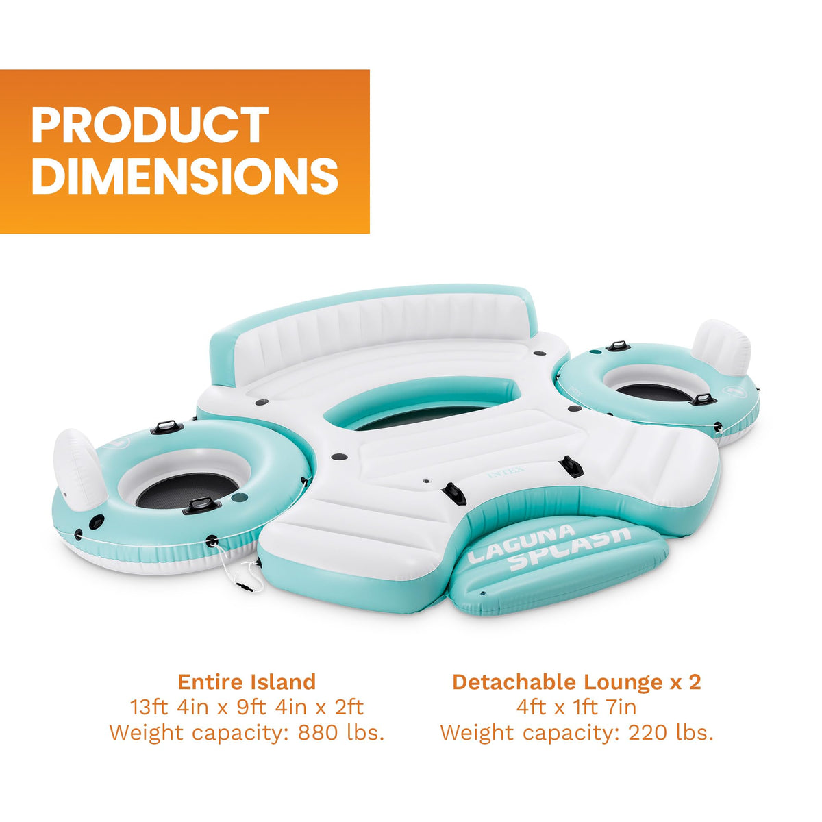 Inflatable Pool Island Raft V61058