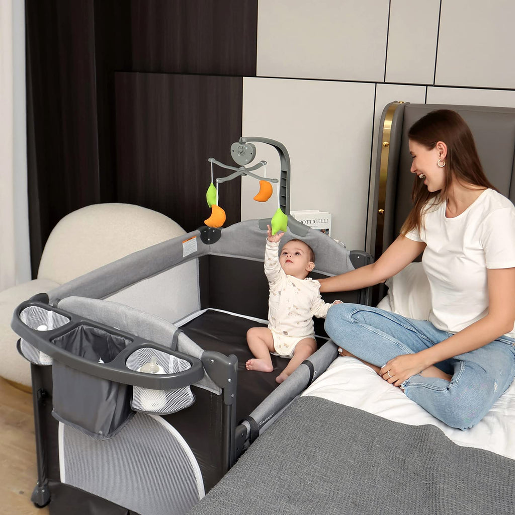4-in-1 Pack and Play with Bassinet and Changing Table C703
