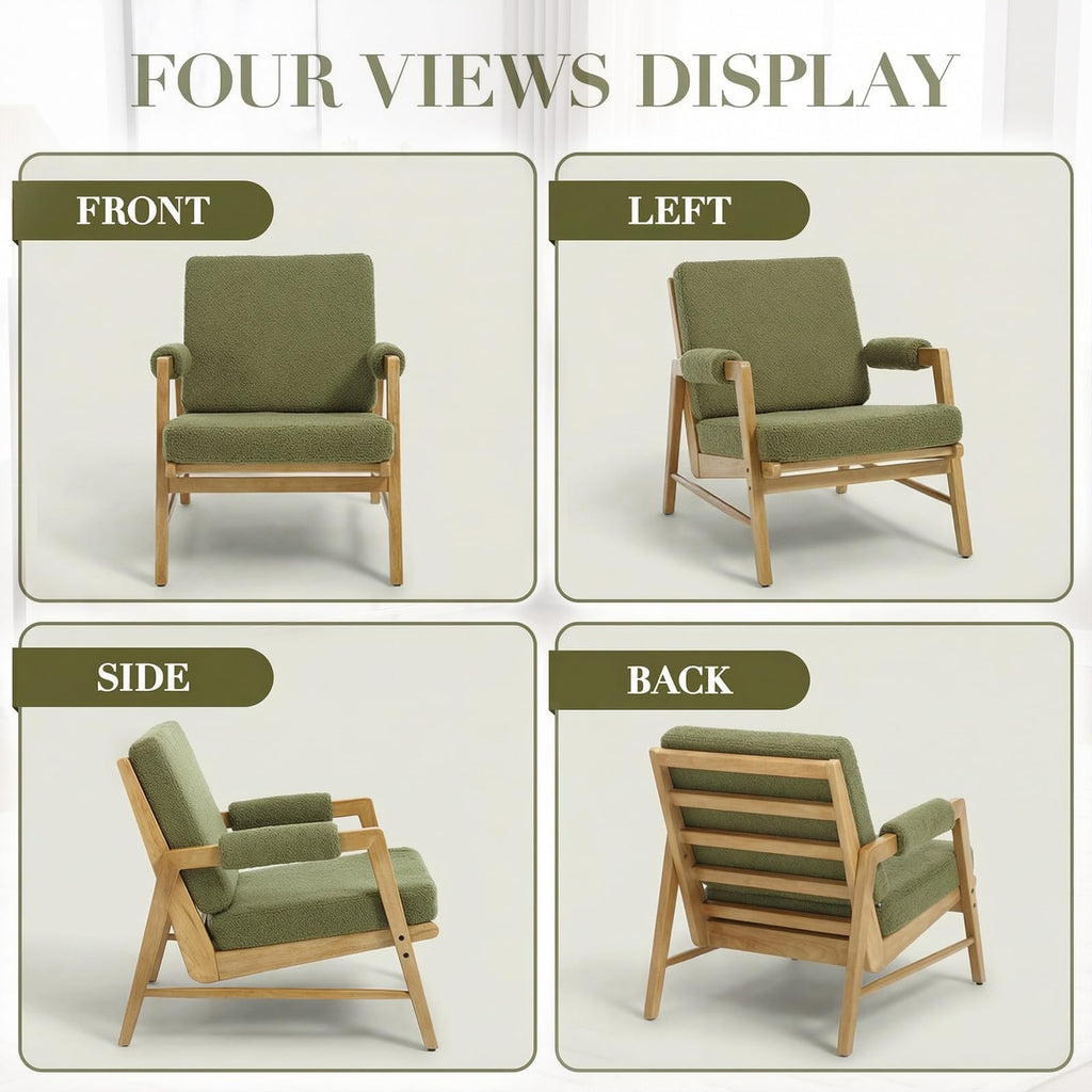Boucle Upholstered Accent Chair Set of 2 K4099