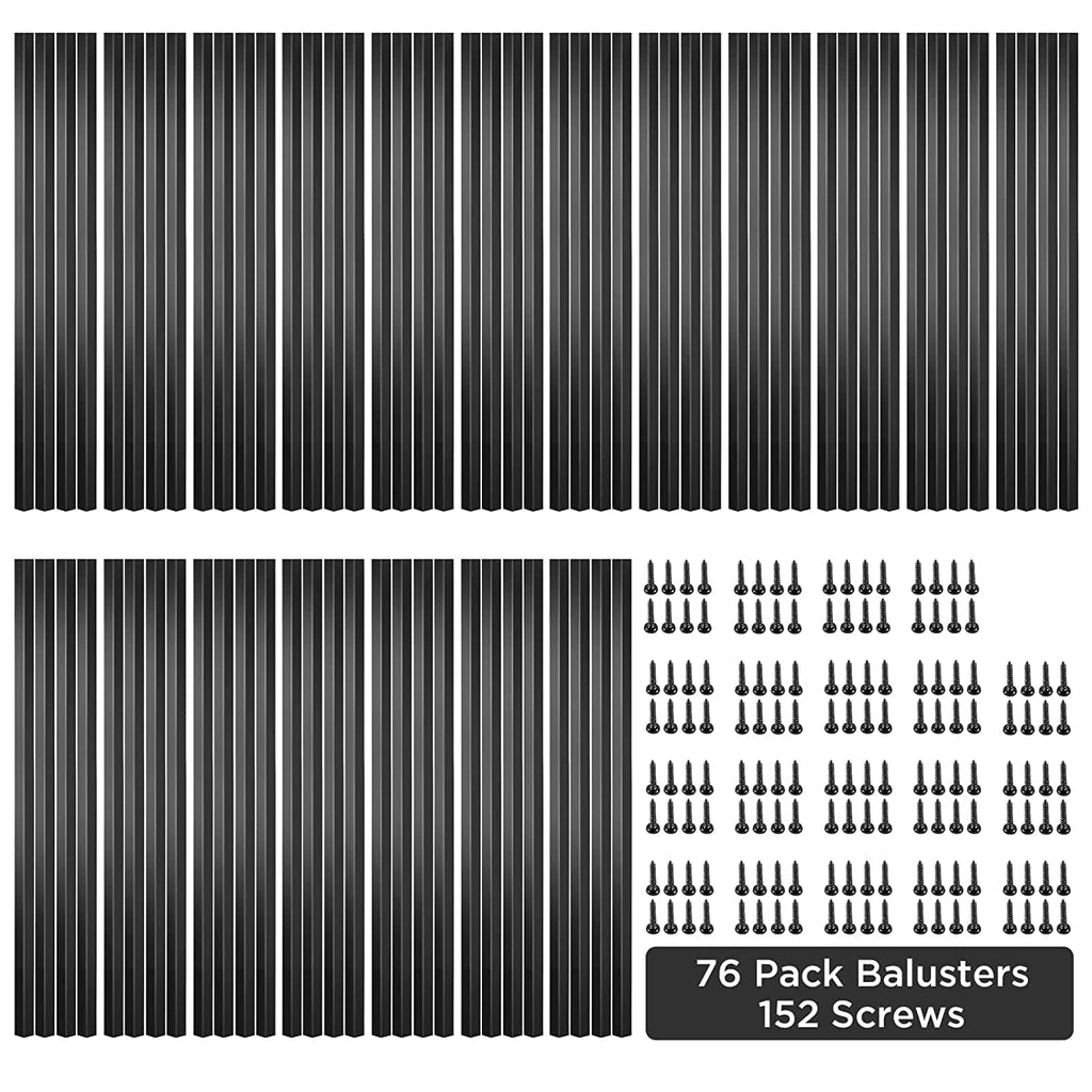 101 Pack 32" Black Metal Balusters Z69920