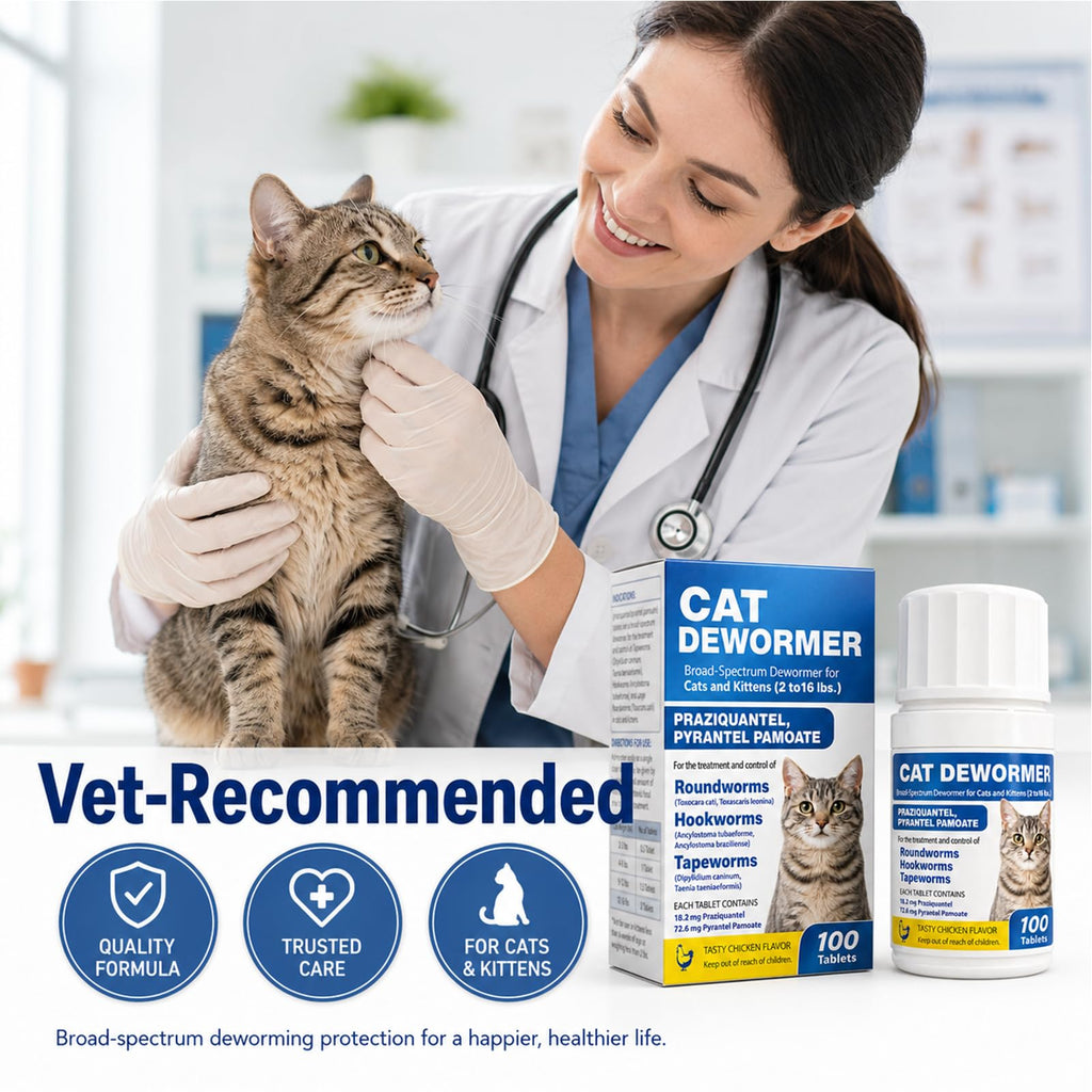 Cat and Kitten Dewormer 100 Tablets V9263