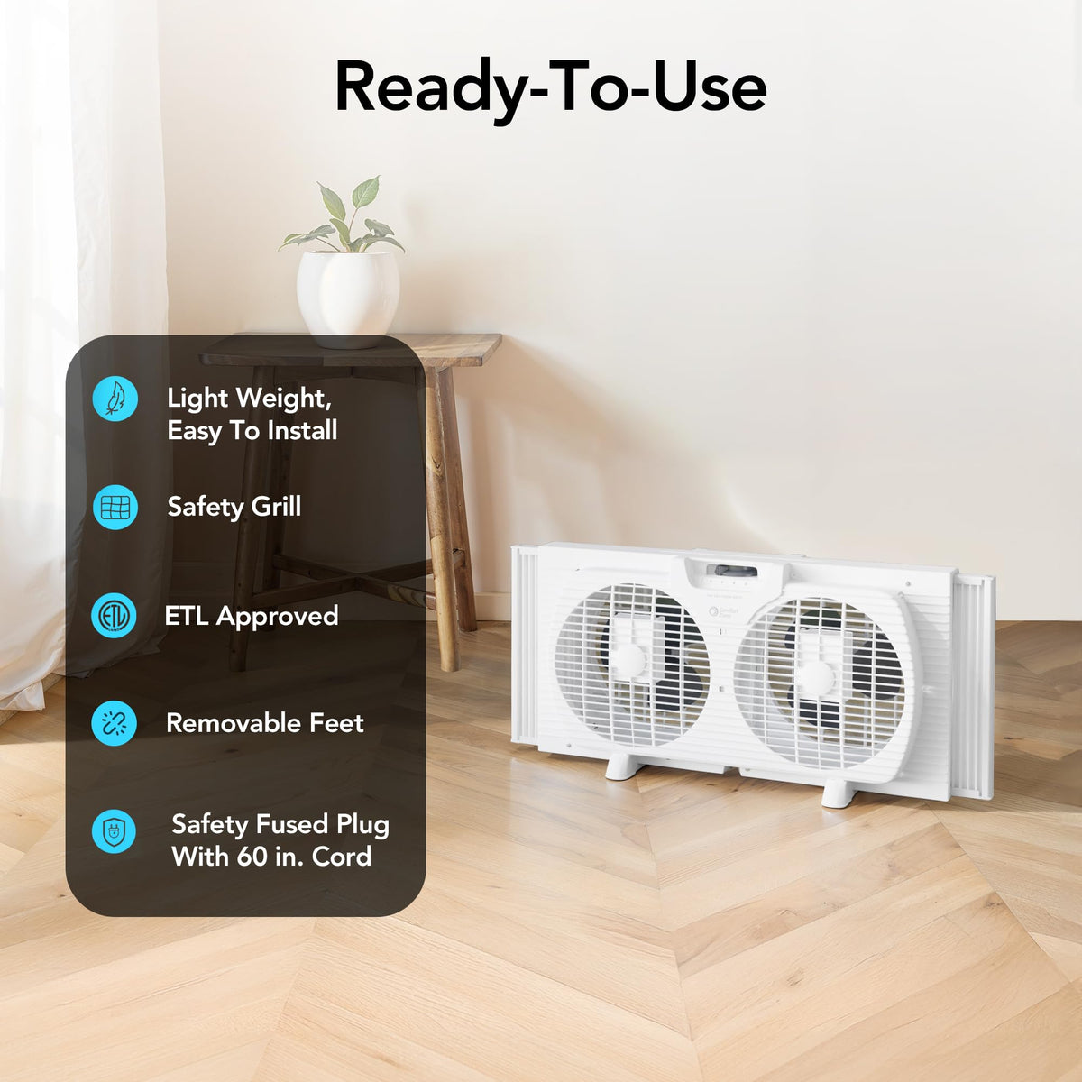 Reversible Twin Window Fan with 3-Speeds C861