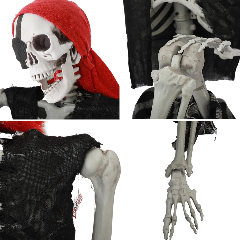 5.4Ft Posable Halloween Skeleton with Movable Joints S976091