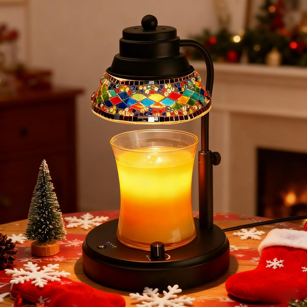 Black Candle Warmer Lamp with Timer & Dimmer U5564