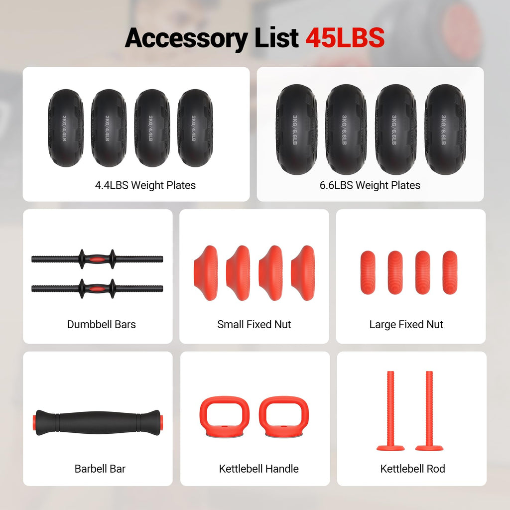 Adjustable Dumbbell Set with Connector U37990
