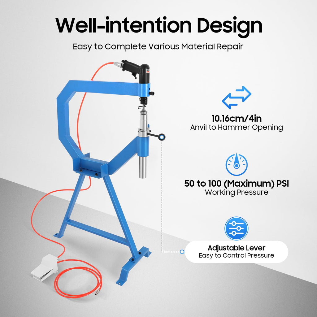 Pneumatic Planishing Hammer with Foot Pedal & Steel Stand C8959