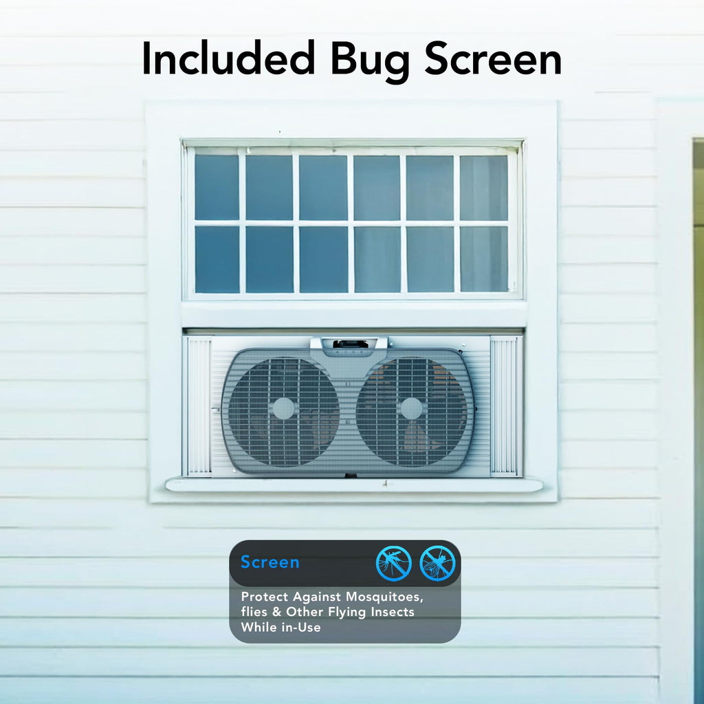 Reversible Twin Window Fan with 3-Speeds C861