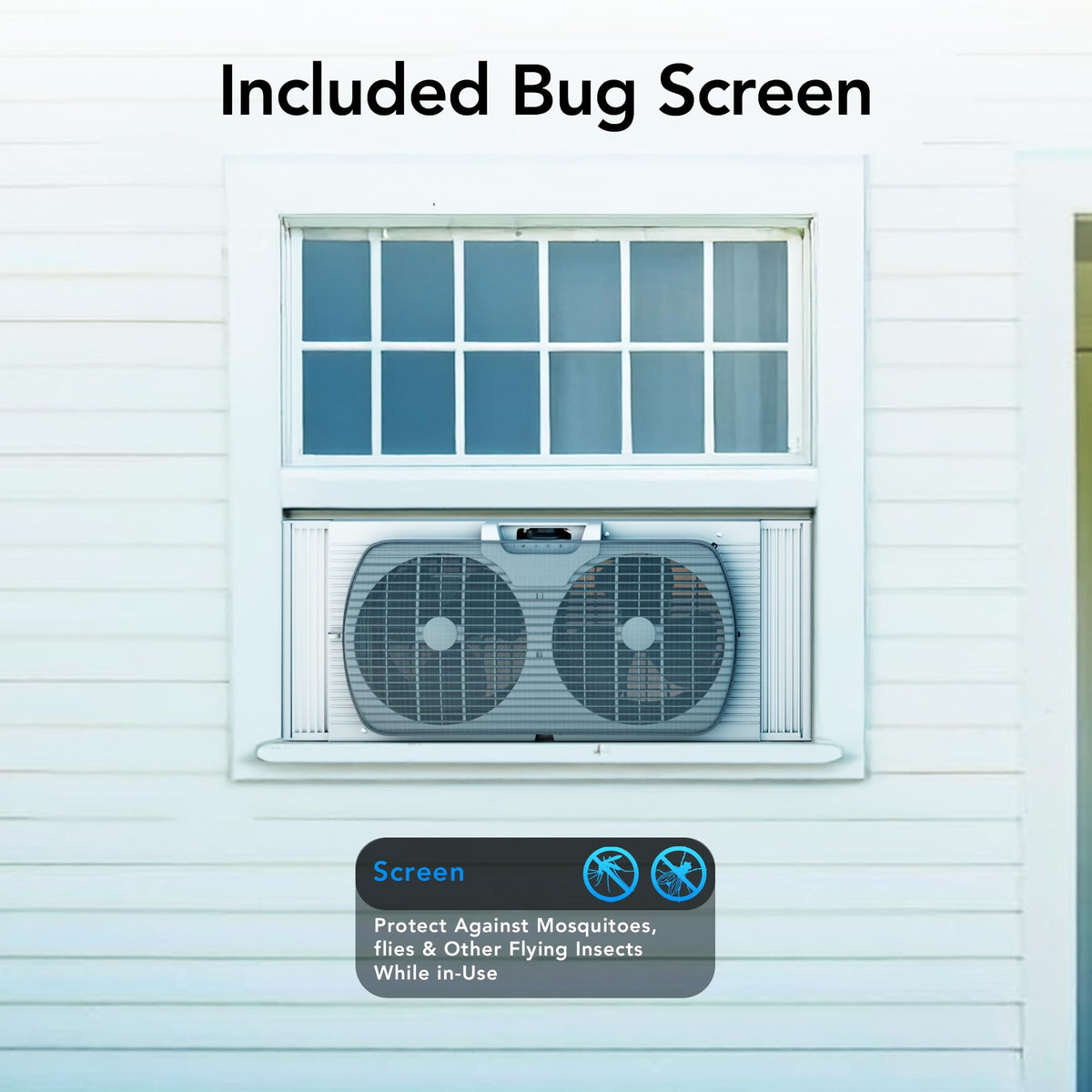 Reversible Twin Window Fan with 3-Speeds C861