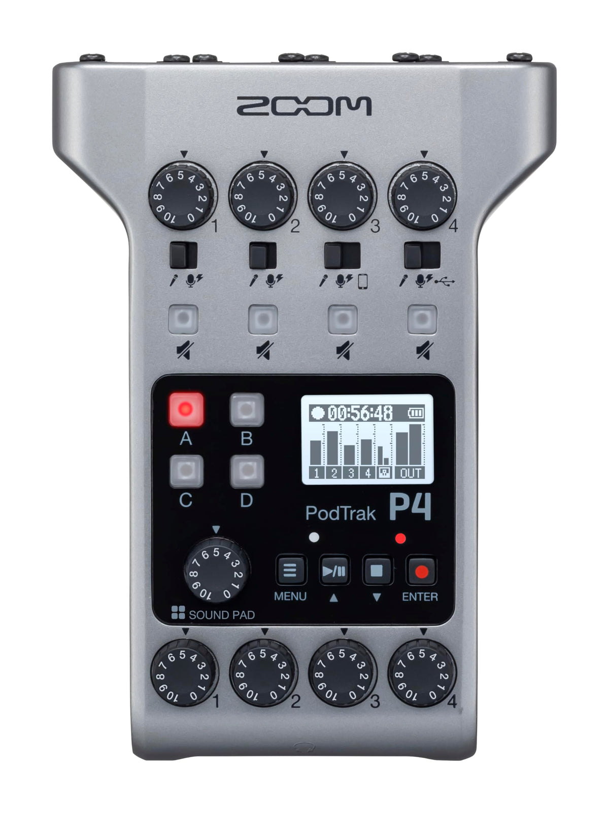 Podcast Recorder with 4 XLR Mic Inputs O2059