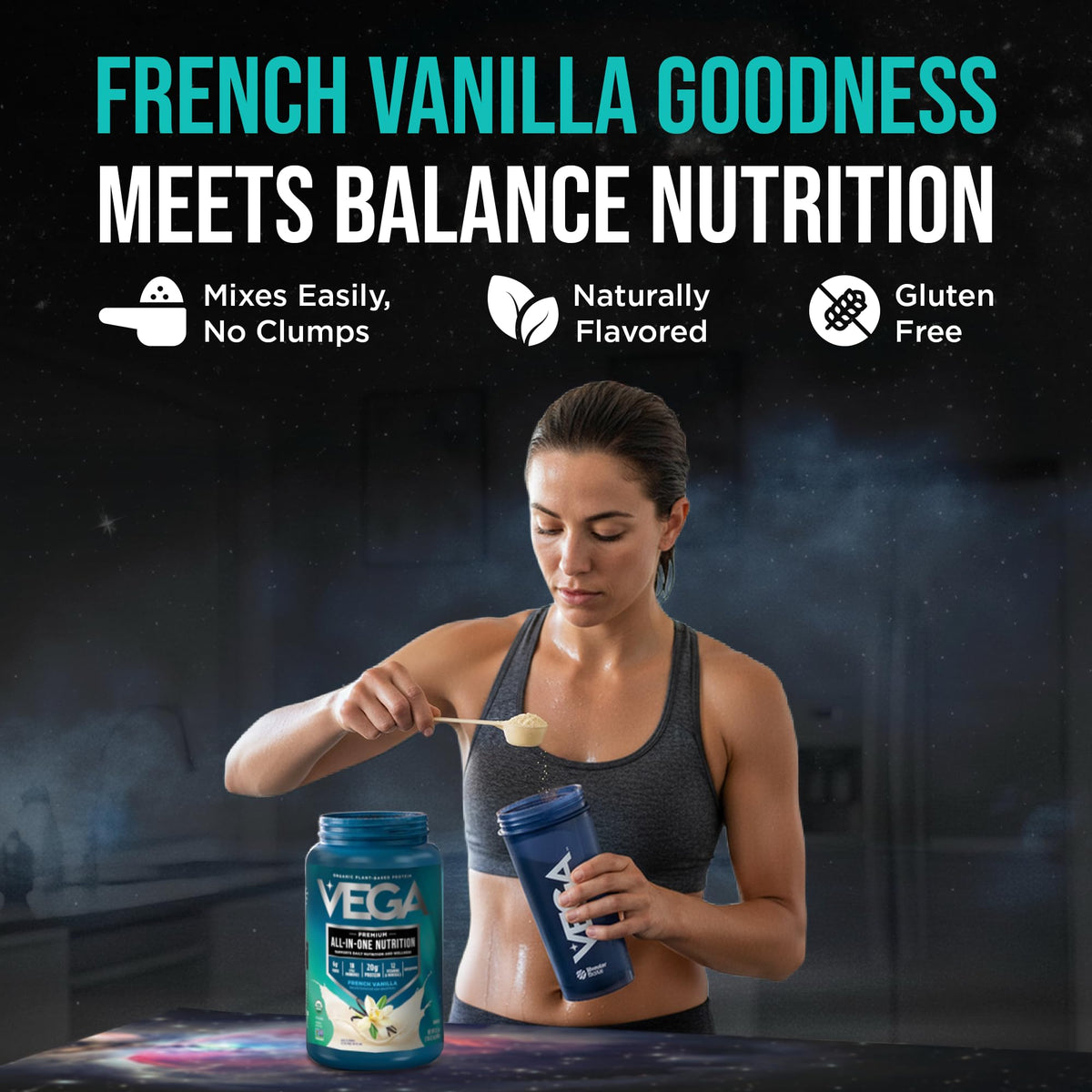 Organic Vegan Protein Powder French Vanilla 1.5 lbs V814