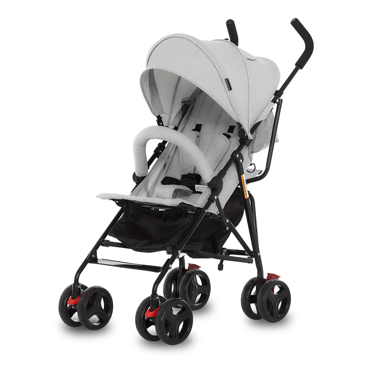 Light Gray Lightweight Baby Stroller with Compact Fold and Canopy H8798