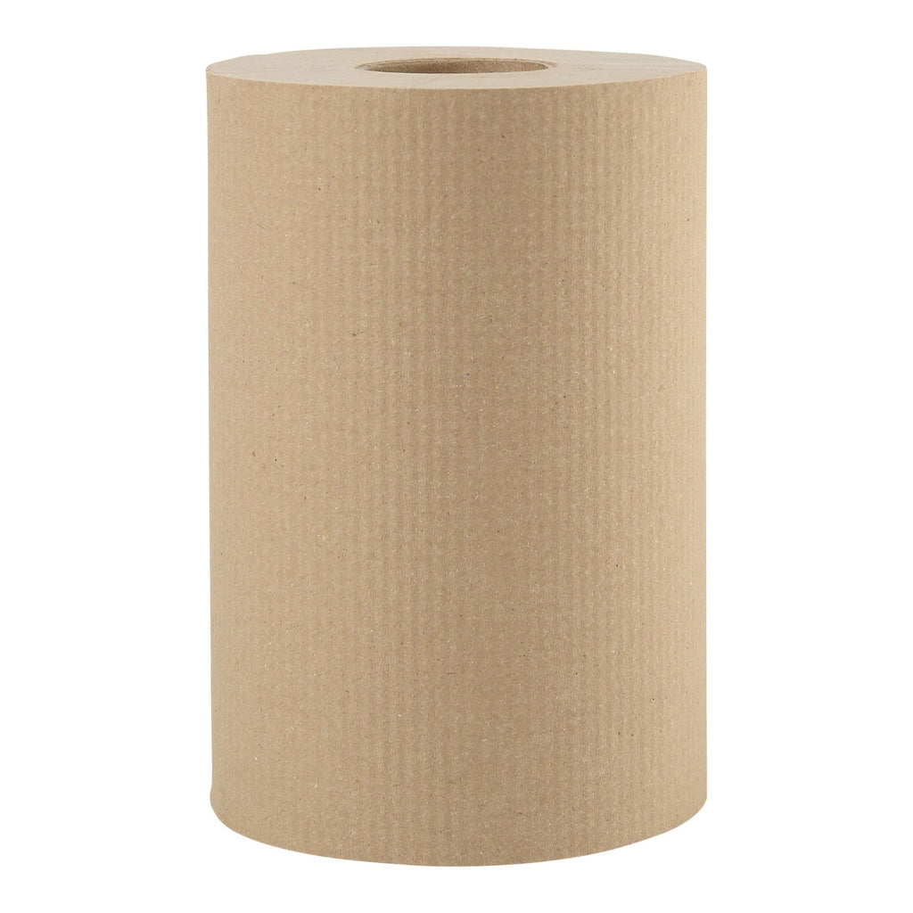 Hardwound Paper Towels, 8" x 350ft, 1-Ply Natural, Case of 12 Rolls Y479508