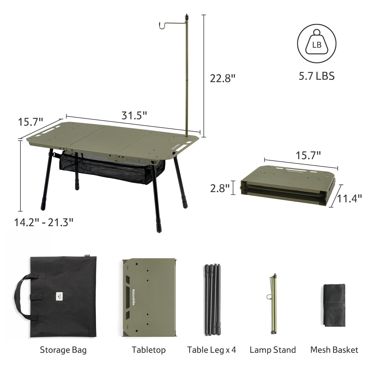 Adjustable Height Camping Table Y26282