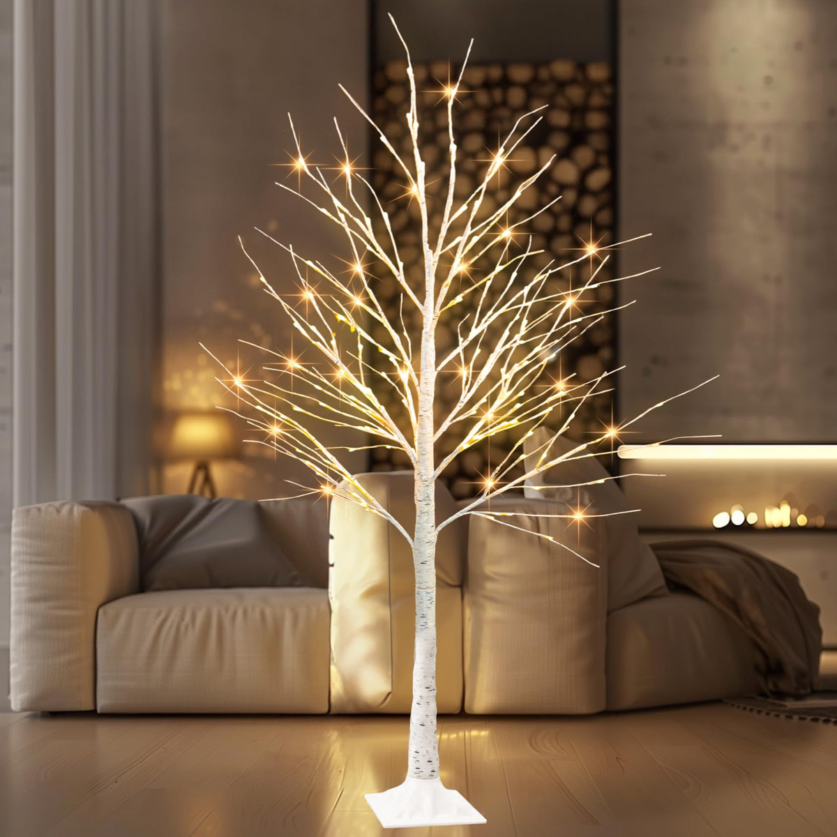 6 FT Pre-lit Artificial Christmas Tree Warm White S4890