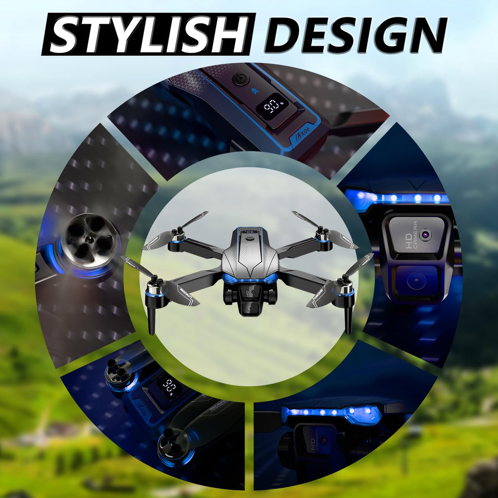 Foldable Mini FPV Drone with 1080P Camera, Carrying Case, 2 Batteries Z48638