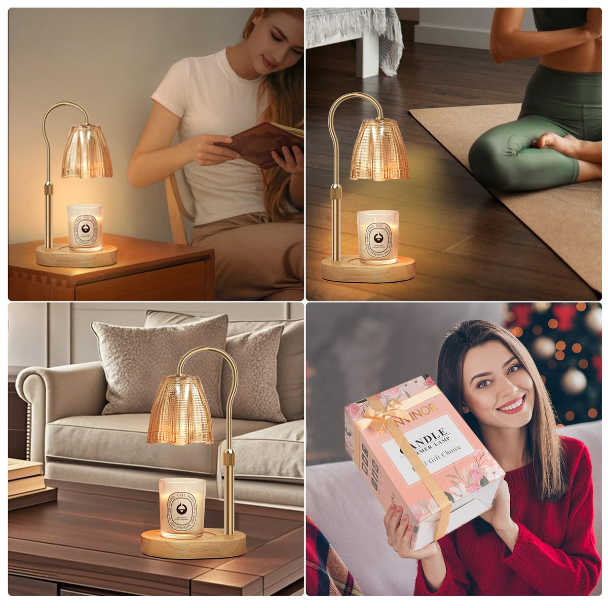Adjustable Candle Warmer Lamp with Timer & Dimmer W290442