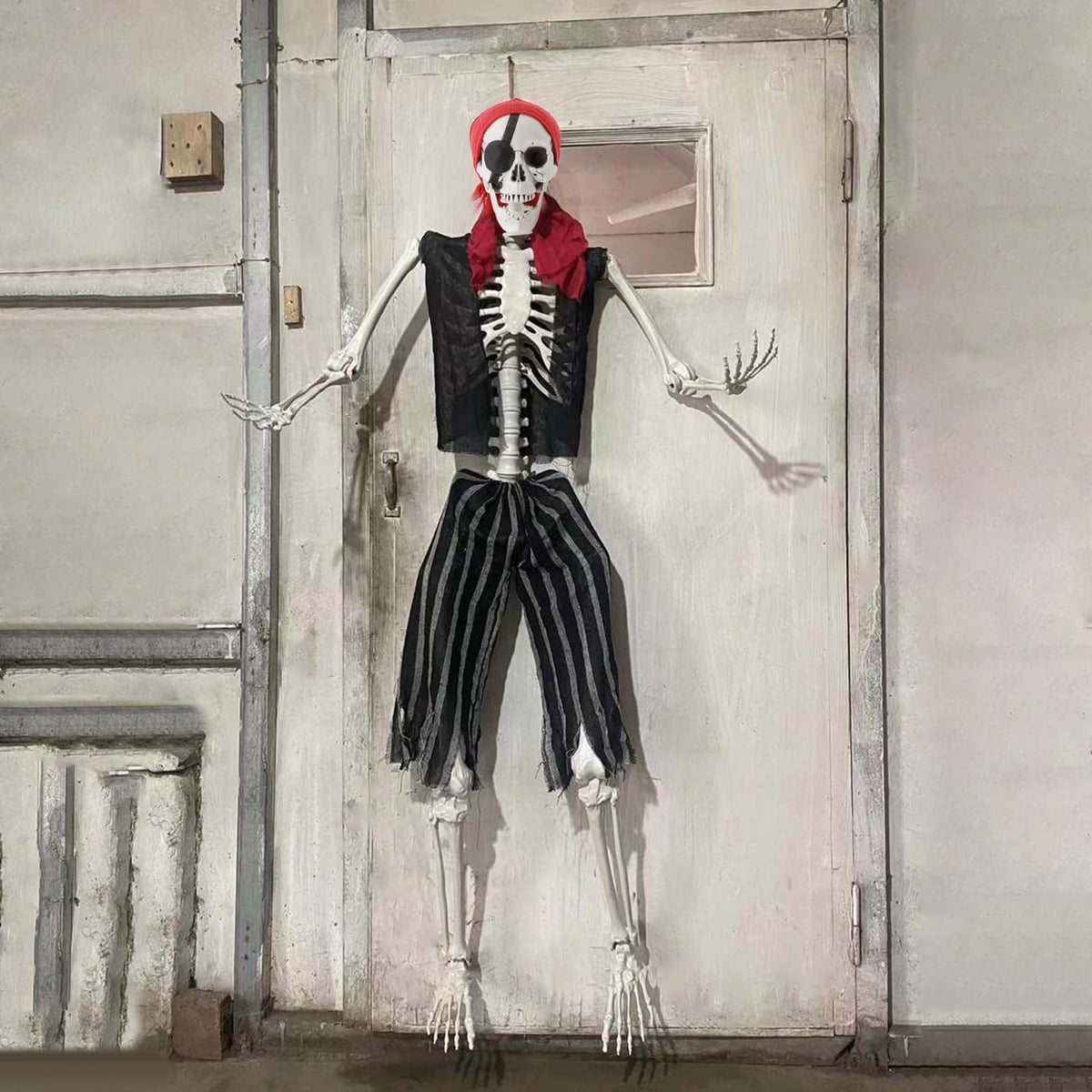 5.4Ft Posable Halloween Skeleton with Movable Joints S976091