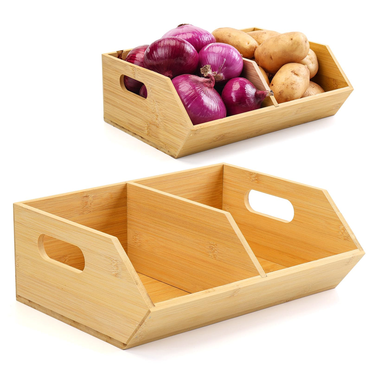 2 Set Bamboo Storage Bins U19225