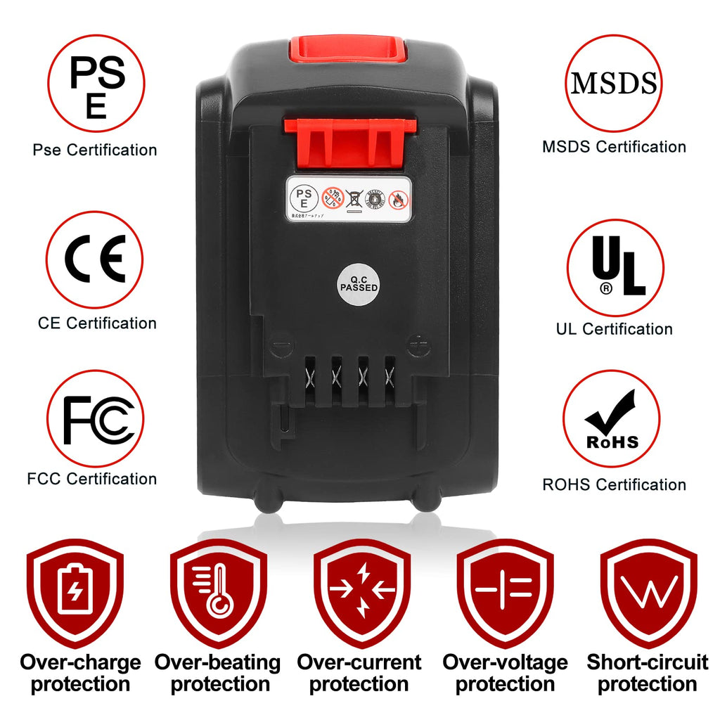 2 Pack 4000mAh 20V Lithium Ion Battery F824