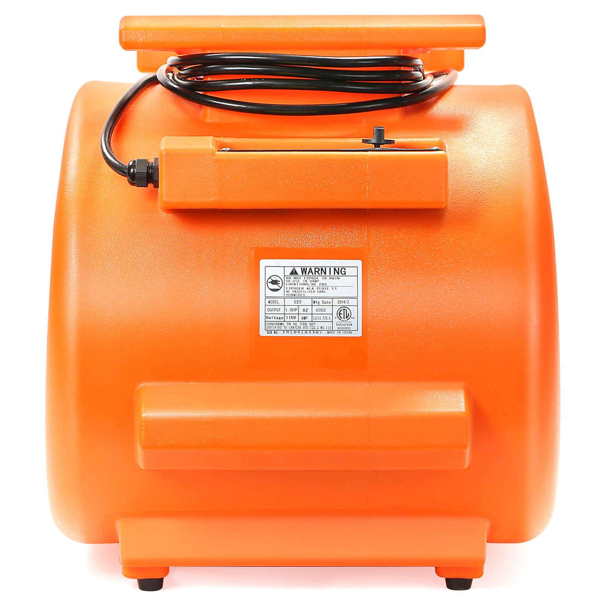 6pk 3 Speed 1 HP Orange Stackable Air Mover Floor Fan G262484