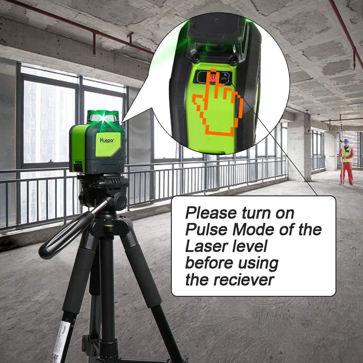 Laser Detector Green Red Beams 200Ft H64303
