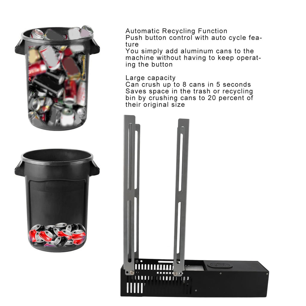 16oz & 12oz Stainless Steel Wall Mounted Can Crusher A8893