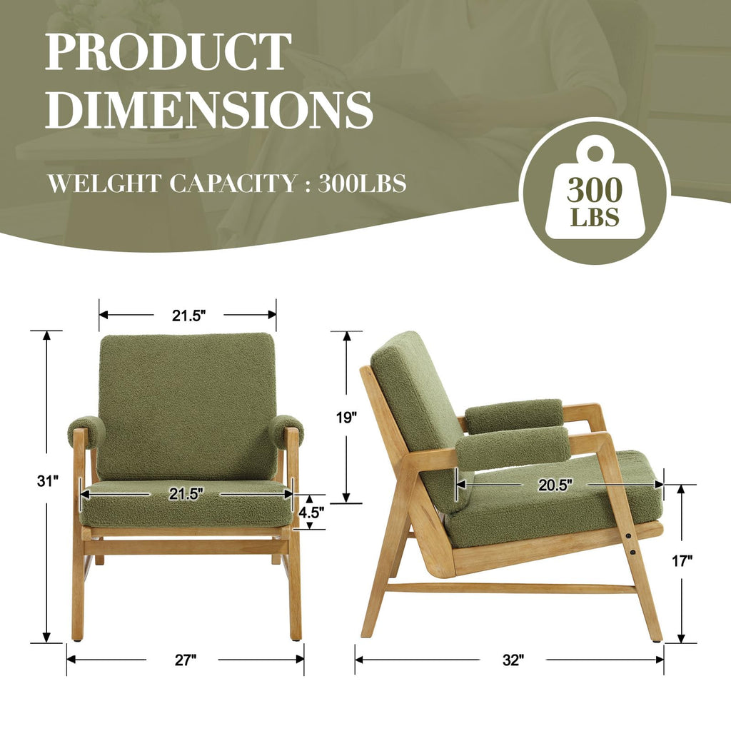 Boucle Upholstered Accent Chair Set of 2 K4099