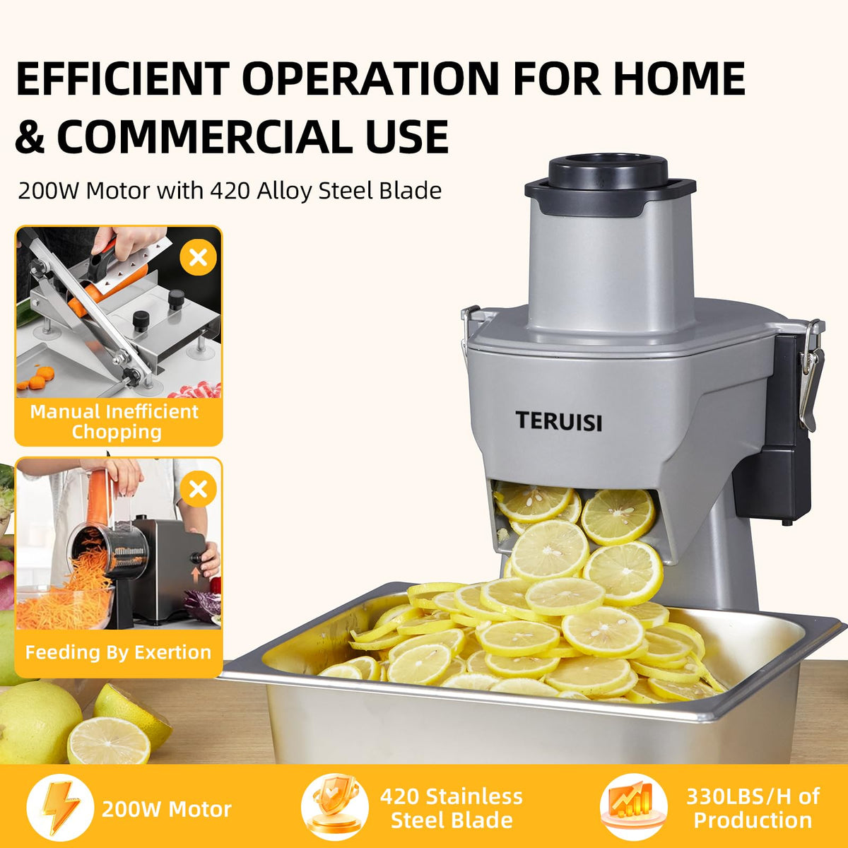 200W 4-In-1 Electric Vegetable Chopper Food Processor X785188