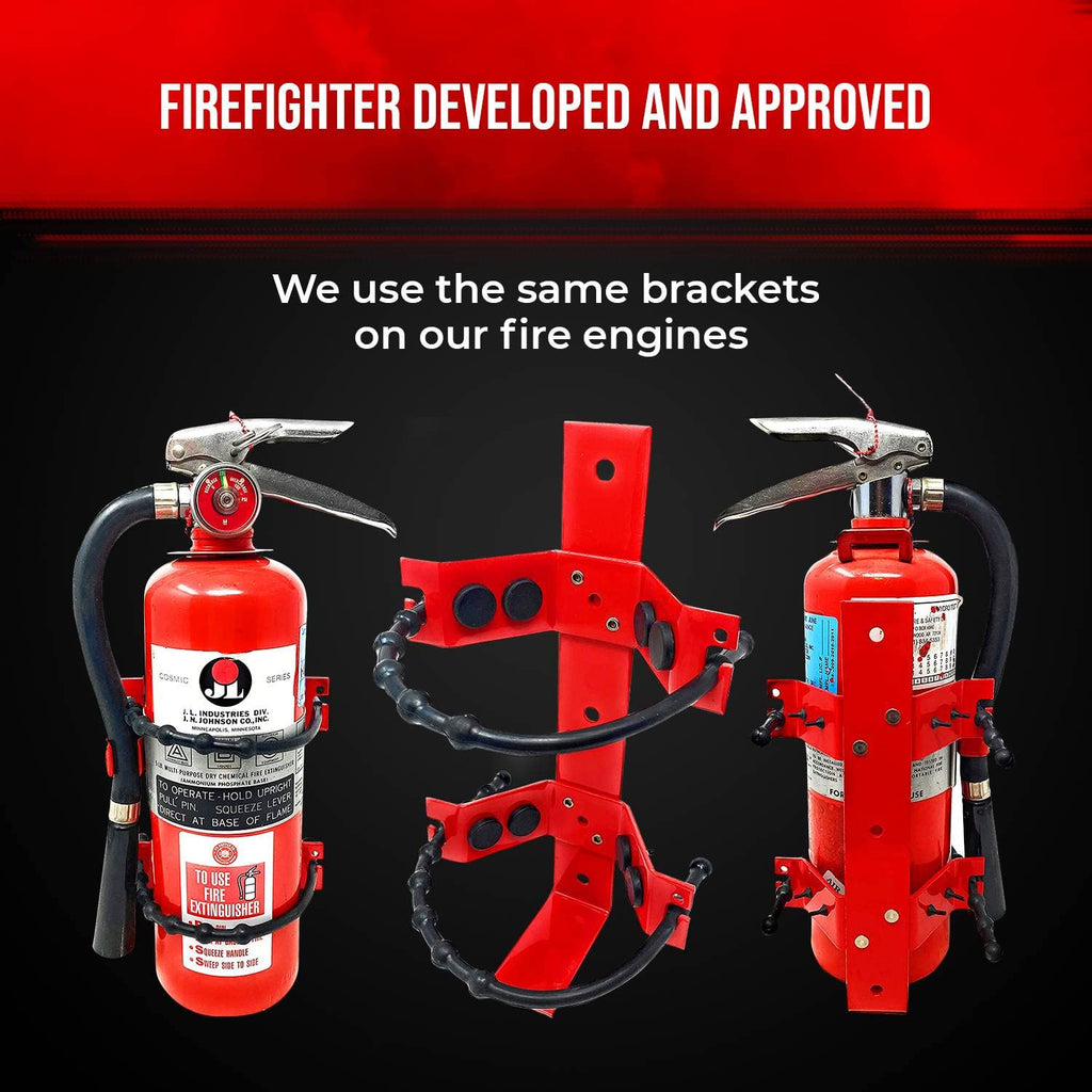 Heavy Duty Wall Mount Fire Extinguisher Bracket for 2.5 lb & 5 lb, Pack of 2 W283264