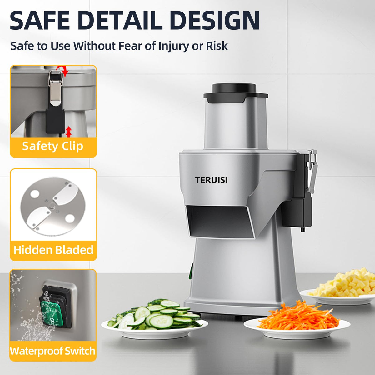 200W 4-In-1 Electric Vegetable Chopper Food Processor X785188