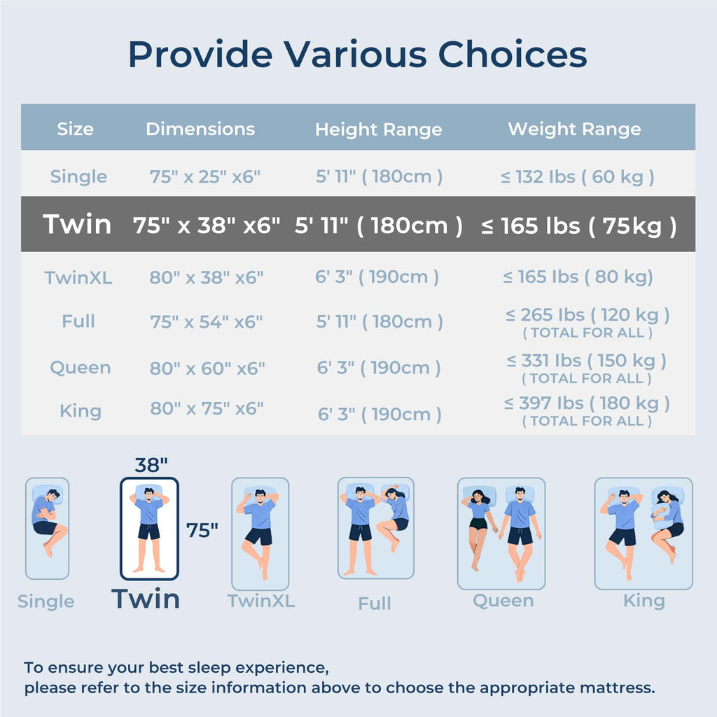 Foldable Mattress Medium Twin Size X533874