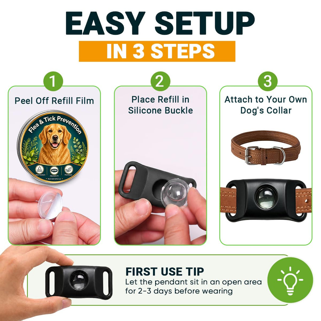 Flea and Tick Prevention Pendant for Dogs O5997