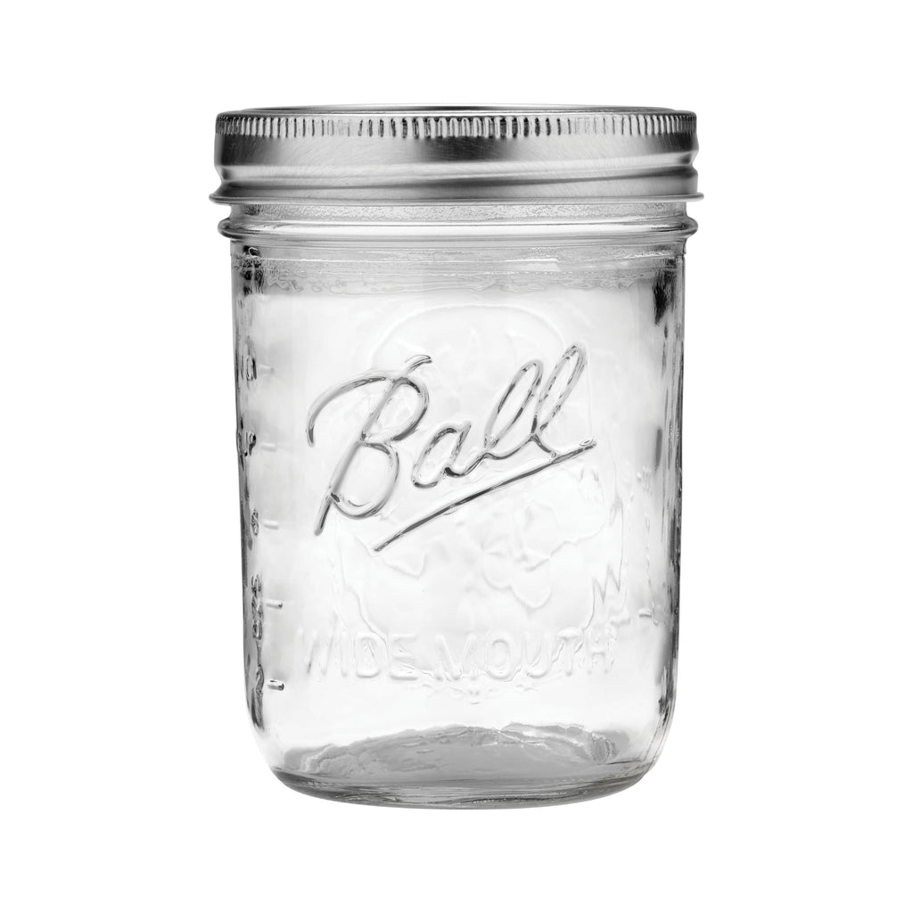 Wide Mouth Pint Jars with Lids and Bands, 16 oz, Set of 12 N6684