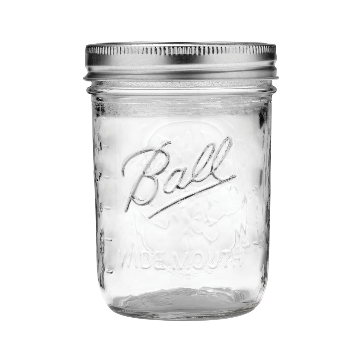 Wide Mouth Pint Jars with Lids and Bands, 16 oz, Set of 12 N6684