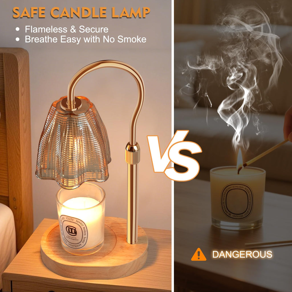 Adjustable Candle Warmer Lamp with Timer & Dimmer W290442