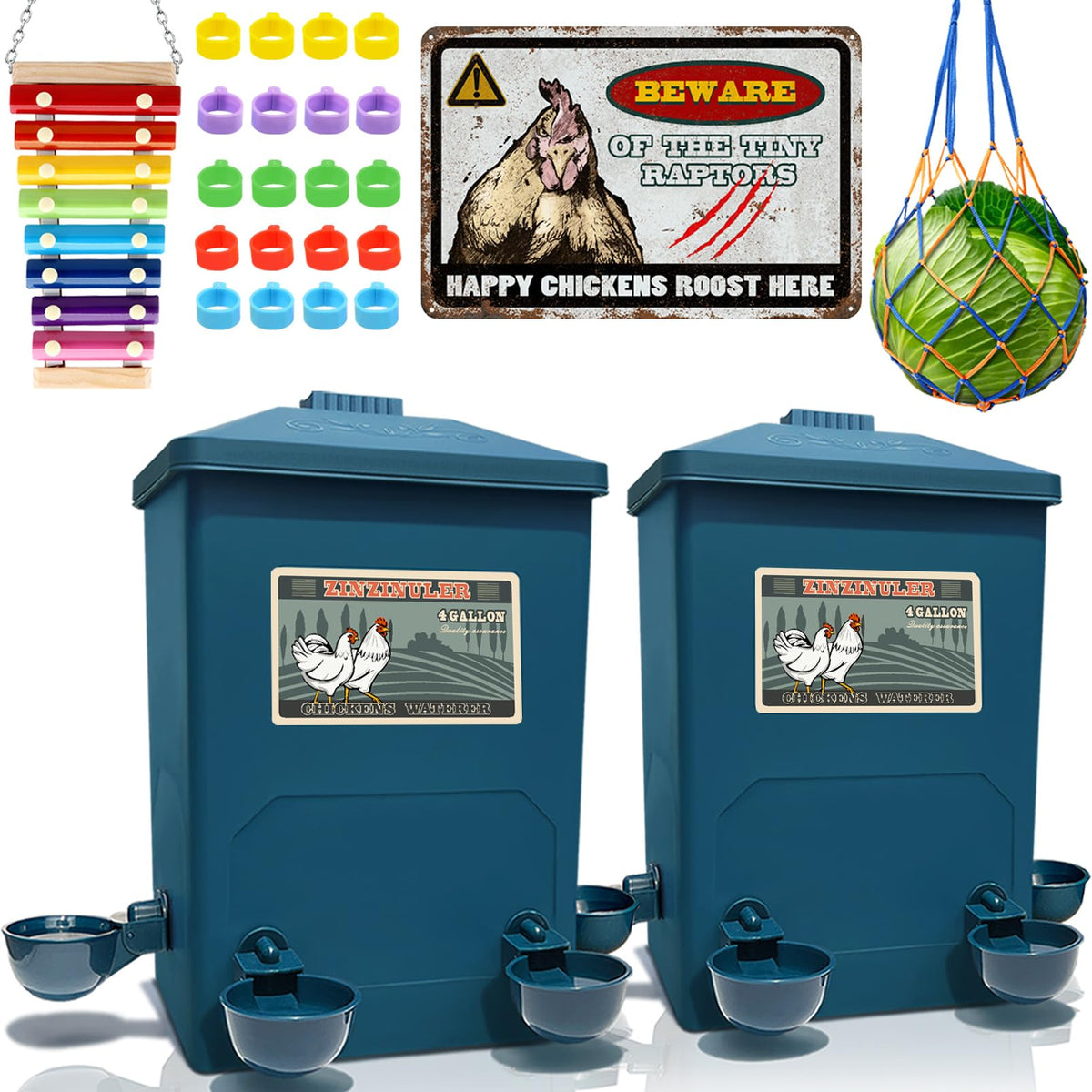6 Gallon Chicken Waterer 2-Pack S72896