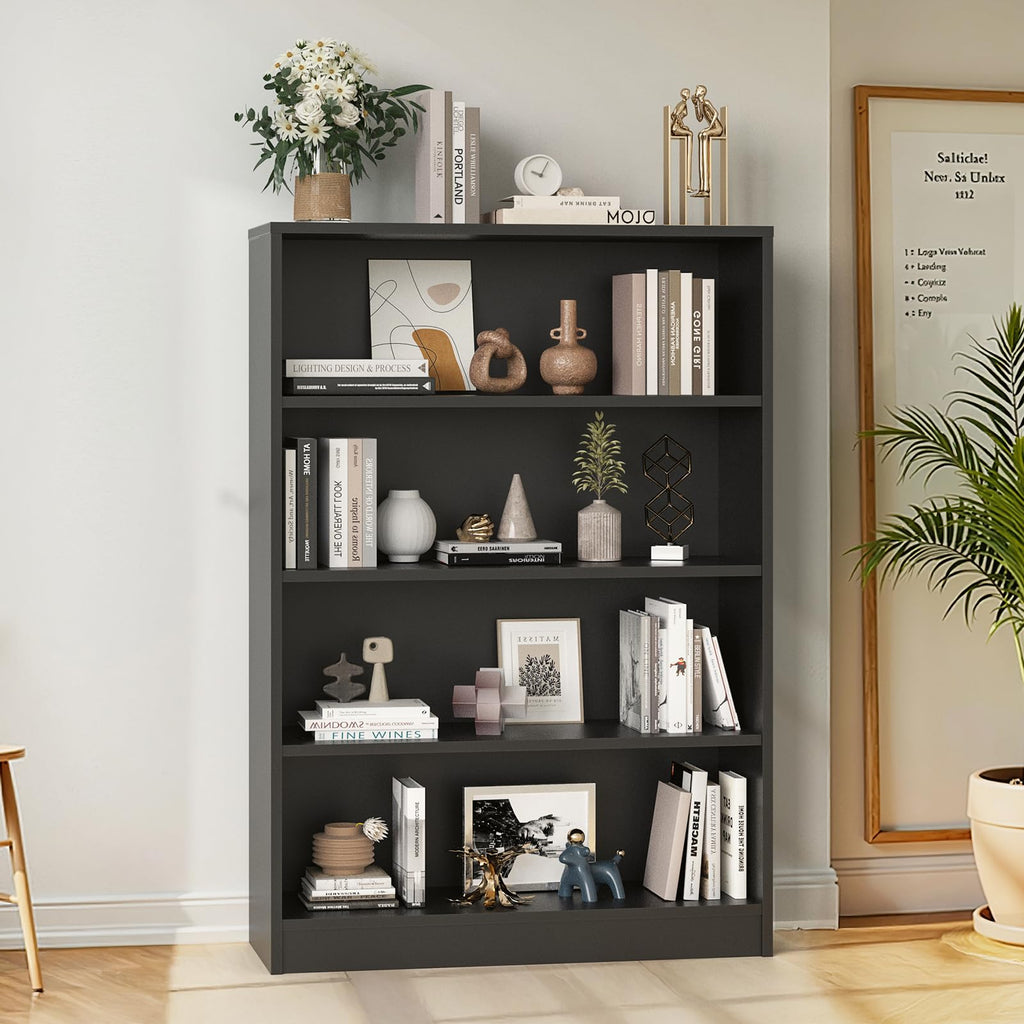 48 Inch 4-Shelf Wood Bookcase F104