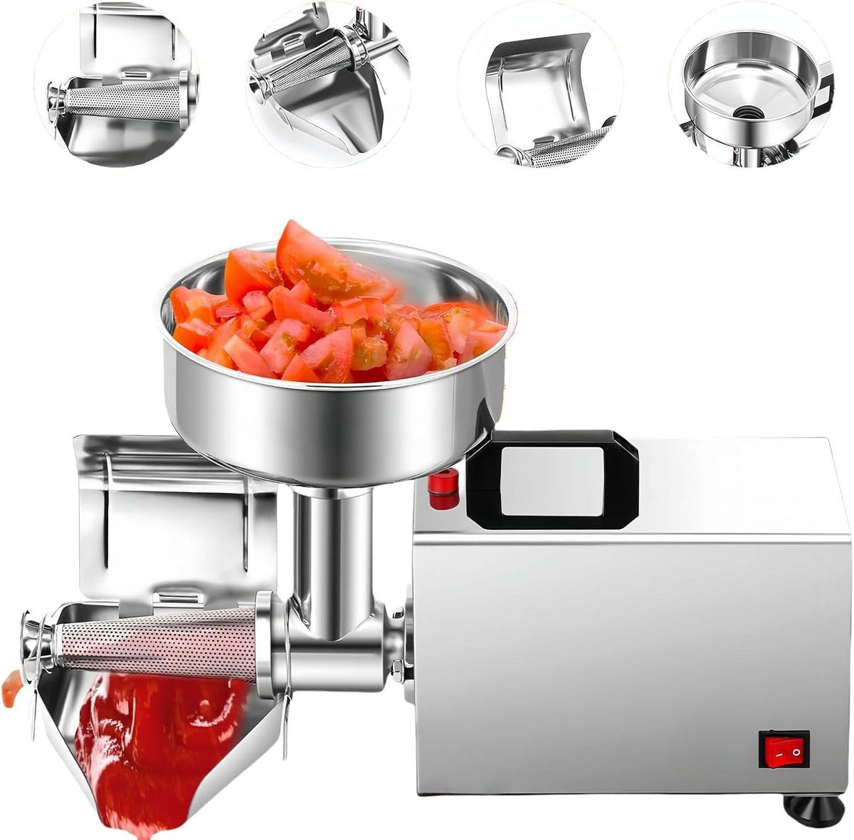 450W Electric Tomato Strainer Stainless Steel B647219