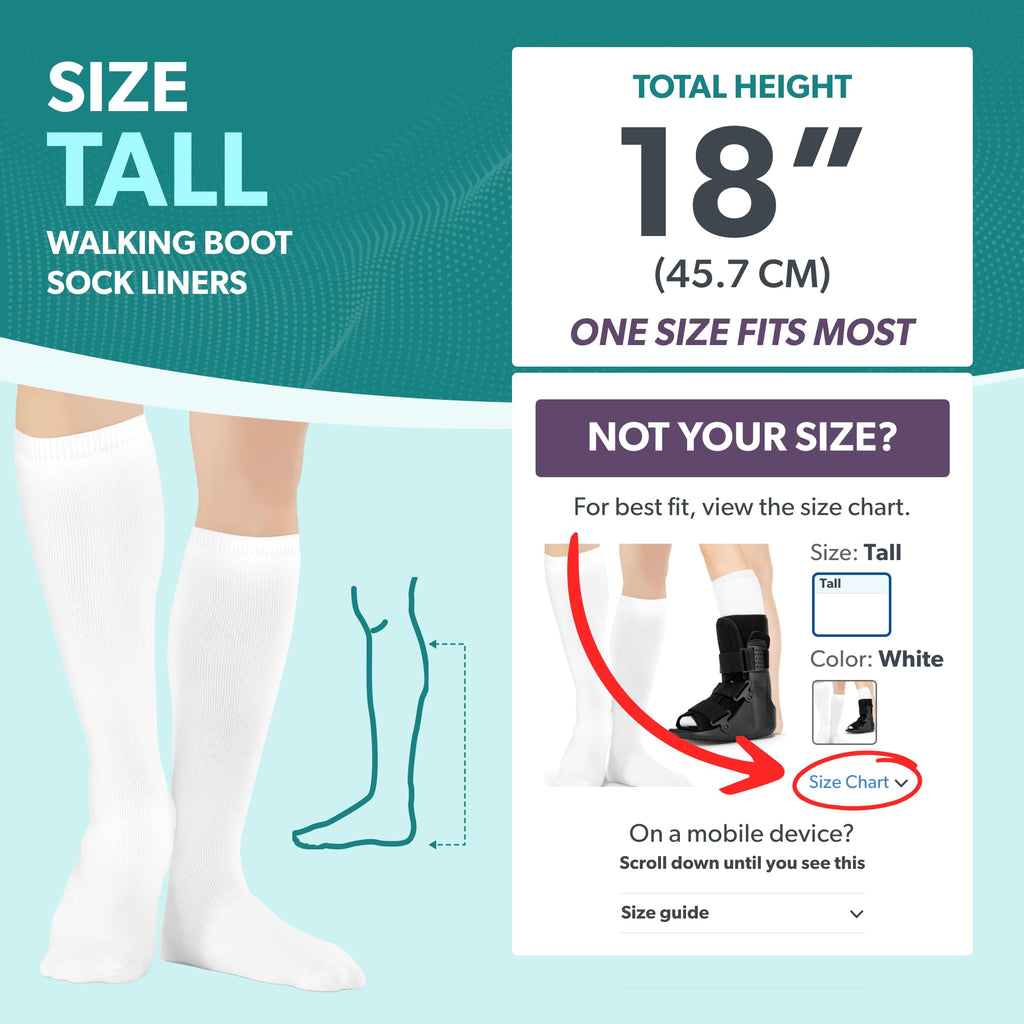 1 Pair White Tube Sock Liners G53896