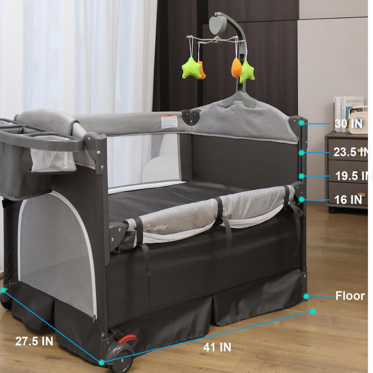 4-in-1 Pack and Play with Bassinet and Changing Table C703