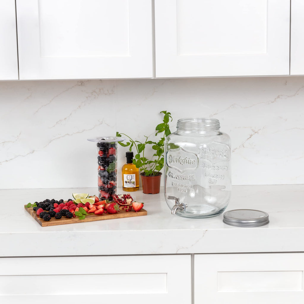 2-Gallon Glass Drink Dispenser with Spigot P7676